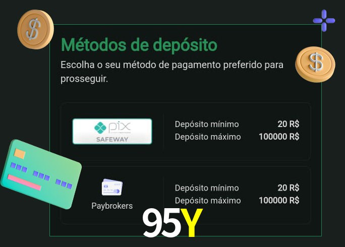 O cassino 95Y oferece uma grande variedade de métodos de pagamento